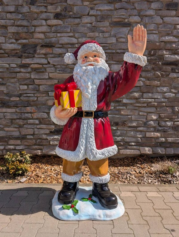 Kerstman wuivend  laminaat 82 x 55 x 158