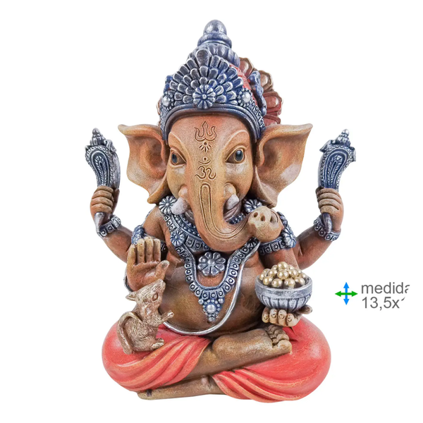 Ganesh  beeld van hars, 13,5 x 10 x 17 cm Verp 12