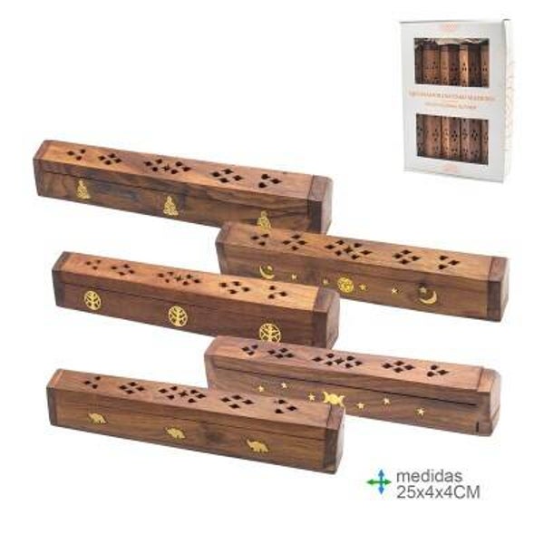 Set van vijf wierook brander 25x4x4cm verp 6
