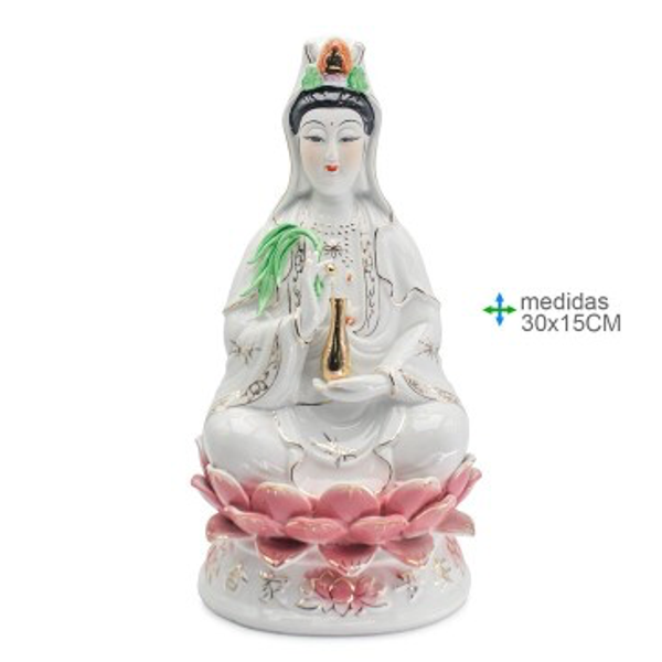 Kuan Yin Cerâmica 30x15cm Verp 6