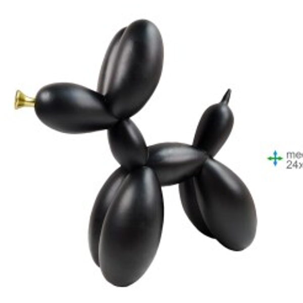 Ballon hond zwart 24x10,5x24cm verp 12