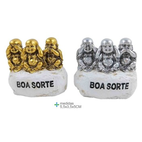 porte-bonheur lucky Stones Boeddha HZZ 5,5x3,5x5cm verp 12