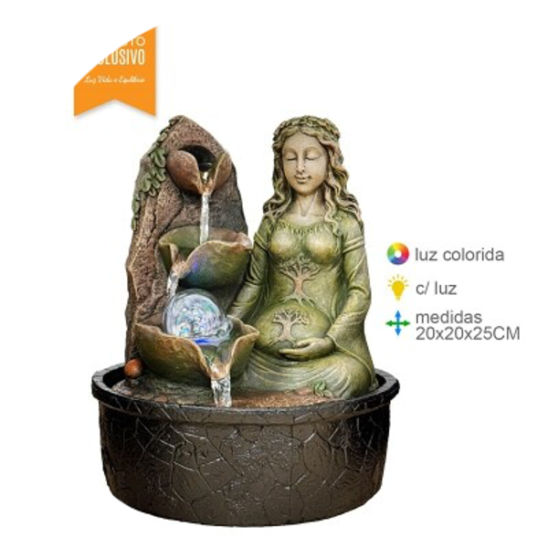 Fontein dame 20x20x25cm verp 4
