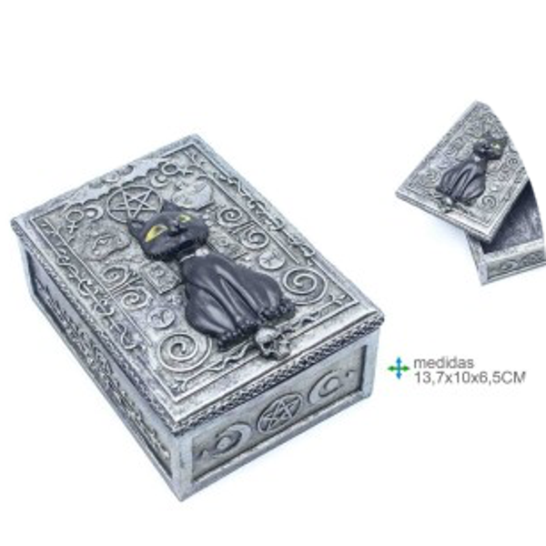 Kat op koffer 13,7x10x6,5cm verp 12