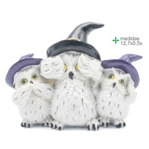 Set uil HZZ met hoed 12,7x5,5x9,3cm verp 12