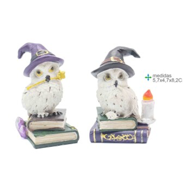 Set uil op boek 5,7x4,7x8,2cm  verp 12
