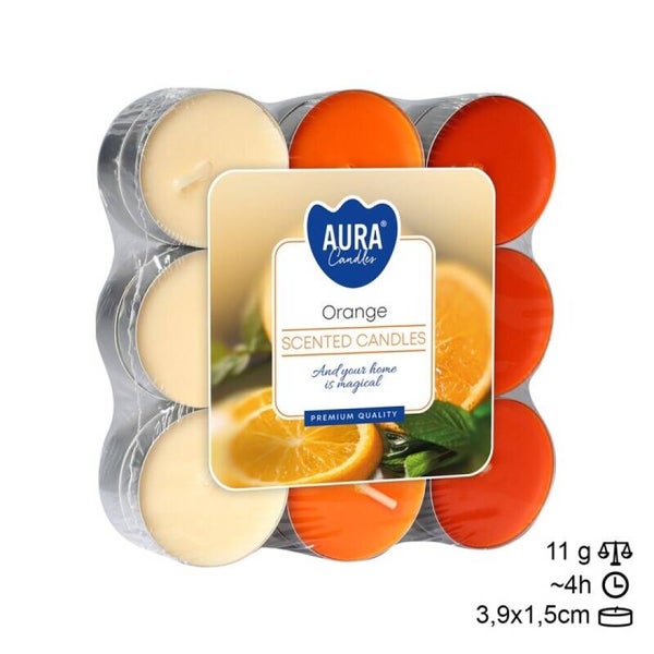 Velas Tea Light 18 Laranja (6unid)
