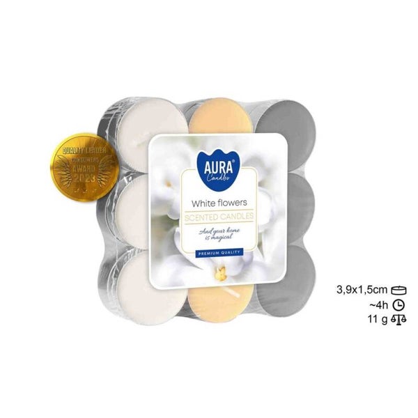 Velas Tea Light 18 Flor Branca (6unid)