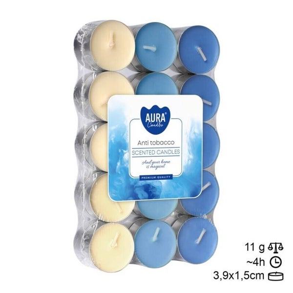 Velas Tea Light (30) Anti-Tabaco (6unid)