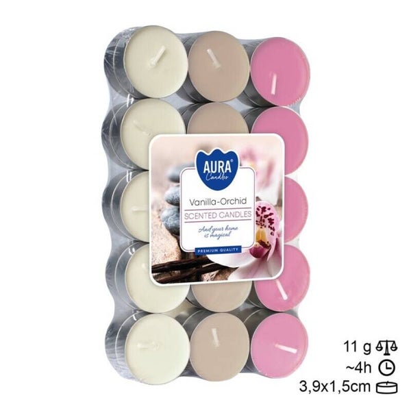 Velas Tea Light (30) Baunilha Orq. (6unid)