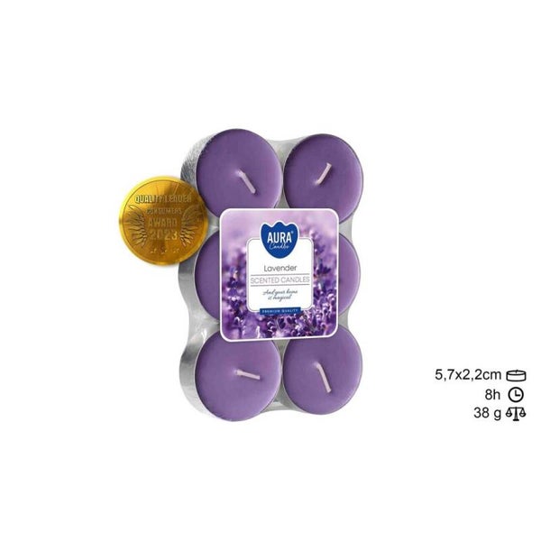 Vela Maxi Lavanda 8 horas (6 unid.)
