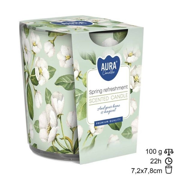 Vela Copo Botão Flor Branca 22h (6 unid)