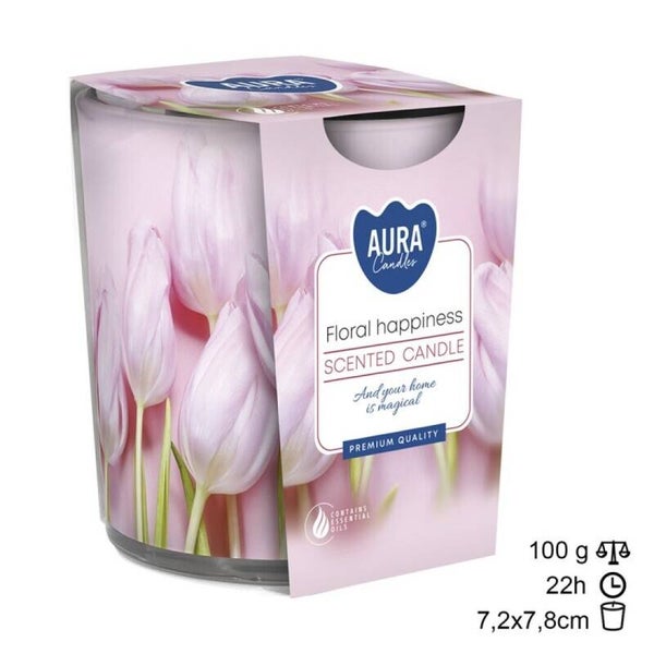 Vela Copo Flores Alegres 22h (6 unid)