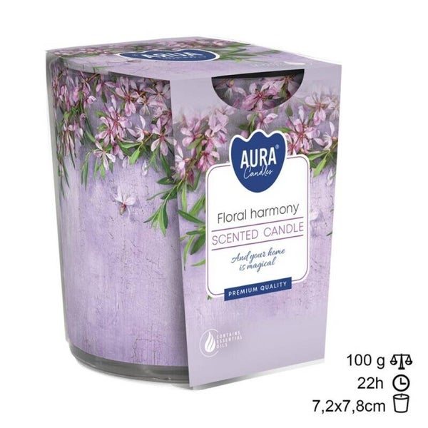 Vela Copo Harmonia Floral 22h (6 unid)