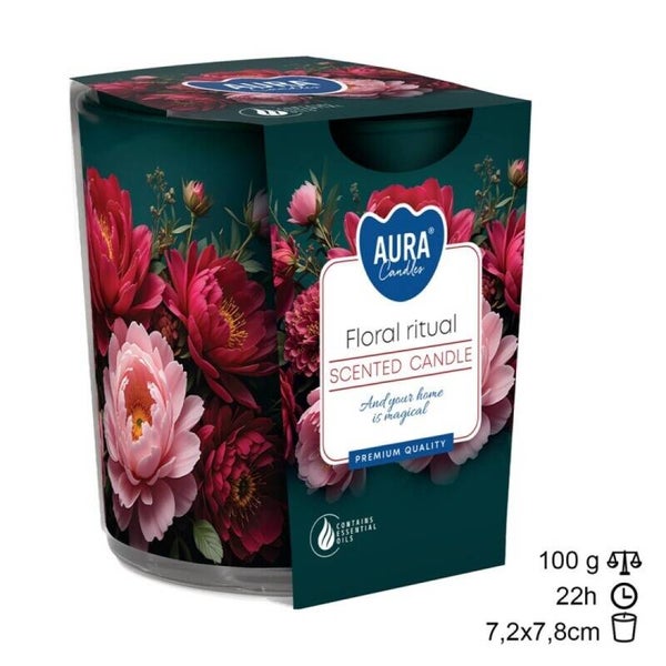 Vela Copo Ritual Floral 22h (6unid)