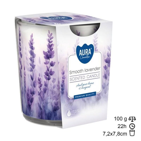 Vela Copo Lavanda Suave 22h (6unid