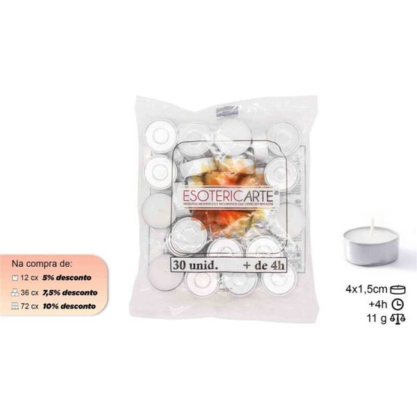 bougie Kaars Tea Light (30) - (18unid.) Referência: P15-30