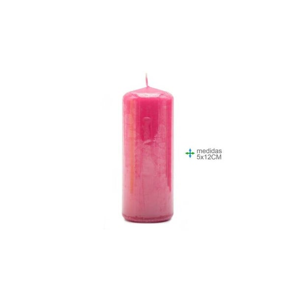 bougie Kaars Pilar Rosa 5x12cm (12unid