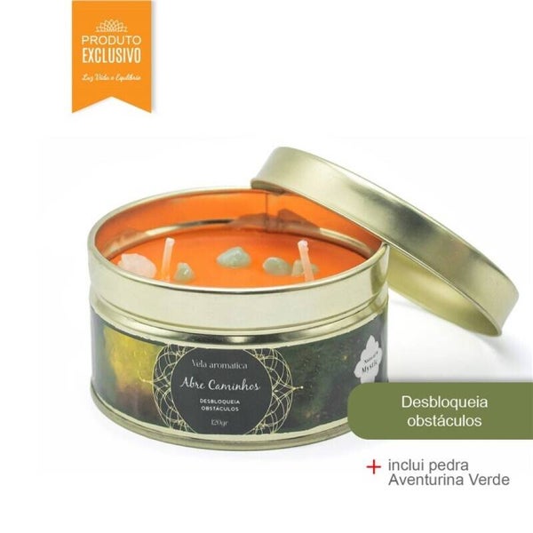 bougie Kaars Pedras Natural Mystic Abre Caminhos 120gr (6unid