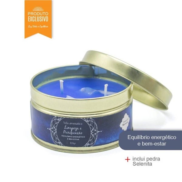 bougie Kaars Pedras Natural Mystic Limpeza e Purificação 120gr (6unid)
