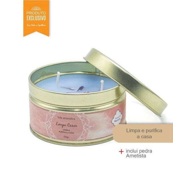 bougie Kaars Pedras Natural Mystic Limpa Casas 120gr (6unid)