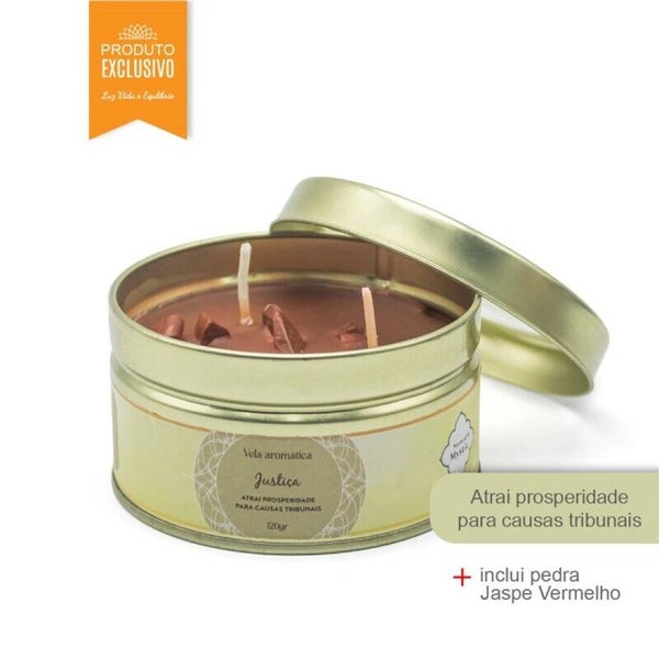 bougie Kaars Pedras Natural Mystic Justiça 120gr (6unid)