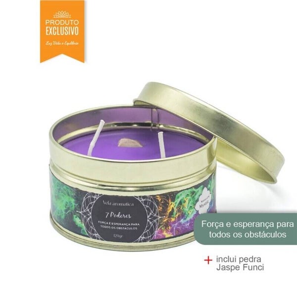 bougie Kaars Pedras Natural Mystic 7 Poderes 120gr (6unid)