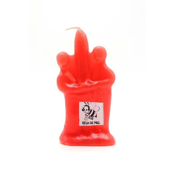 bougie Kaars kunst VELA FORMA CASAL VERM. 10CM 3UNID
