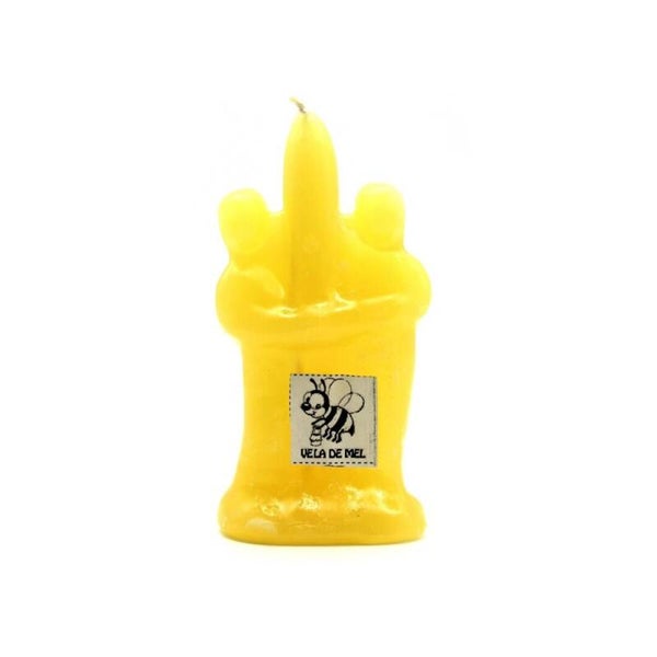 bougie Kaars  kunst VELA FORMA CASAL VERM. 10CM 3UNID