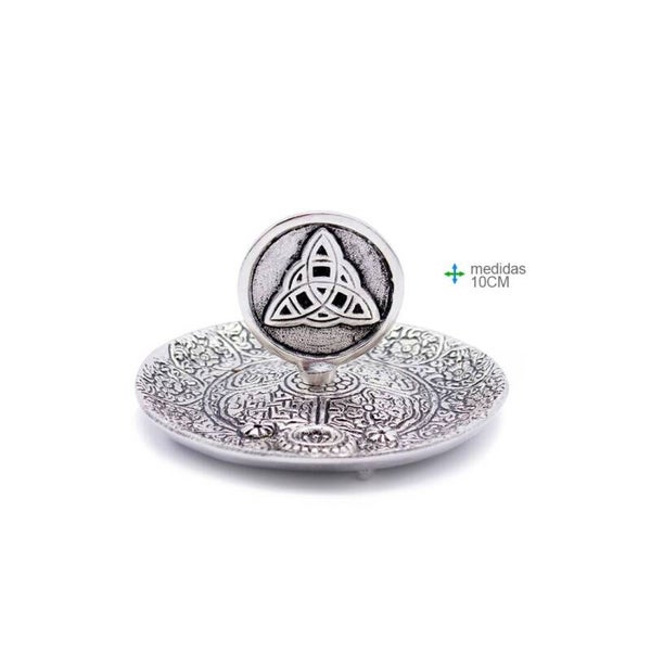 Porta Incenso Metal Triqueta 10cm (4unid)