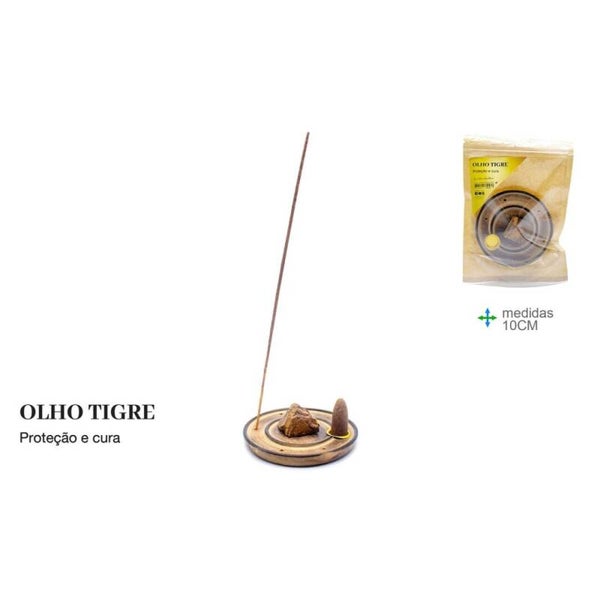 Porta Inc. Redondo Olho Tigre 10cm (3unid)