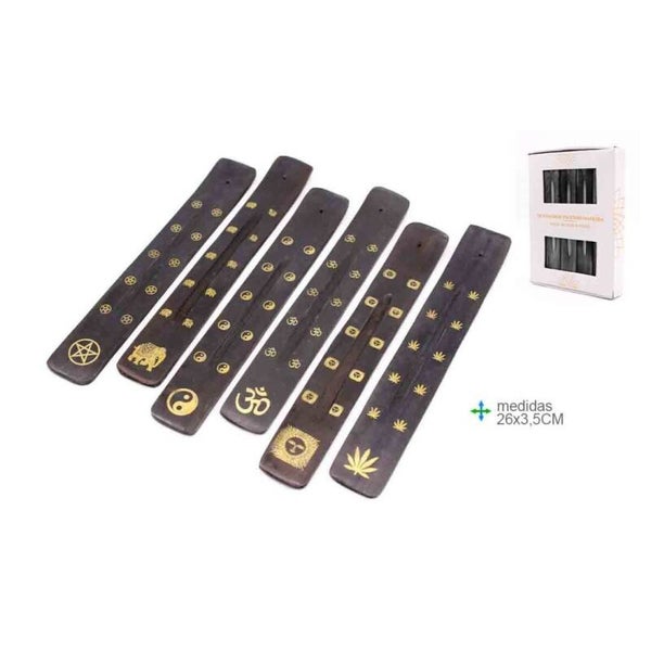 Black Incense Holder Drawings 26x3.5cm (30units)