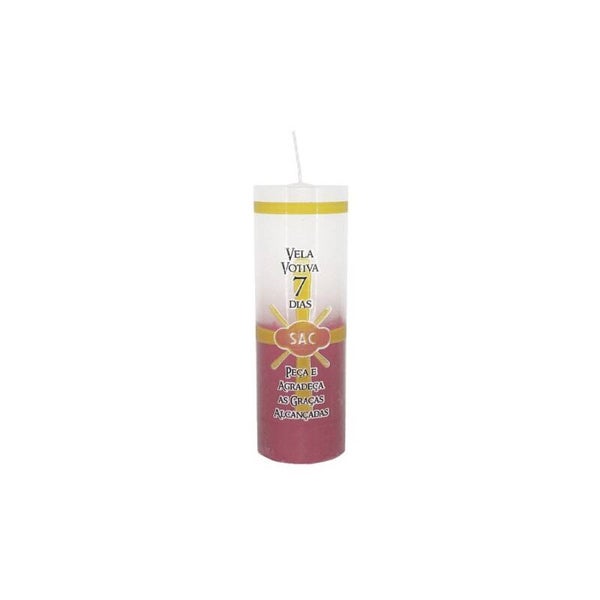 Votive Candle 7 Days White/Pink SAC (10 units)