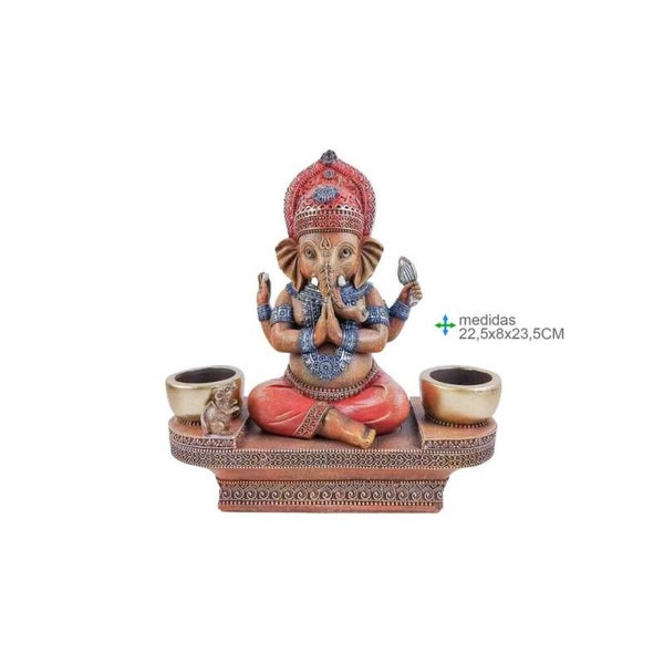 Porta Velas Ganesh 22,5x8x23,5cm Verp 6