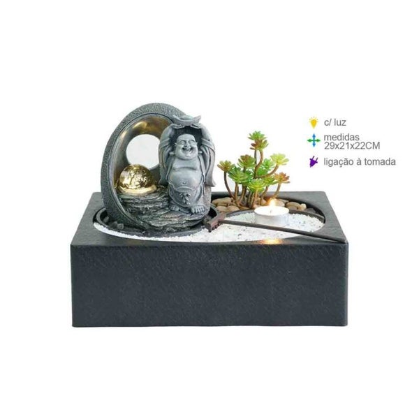 Resin Buddha Fountain w/Light 29x21x22 Verp 4