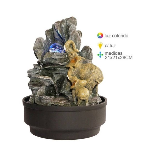 Fonte Água Resina Elefante 21x21x28cm Verp 4