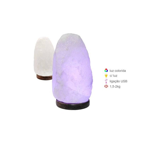 Candeeiro de Sal Branco USB 1,5-2 Kg Verp 6
