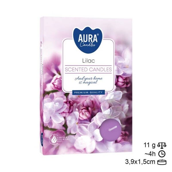 Bougie kaars Tea Light 6 Frutos fruit geur. (24 unid)