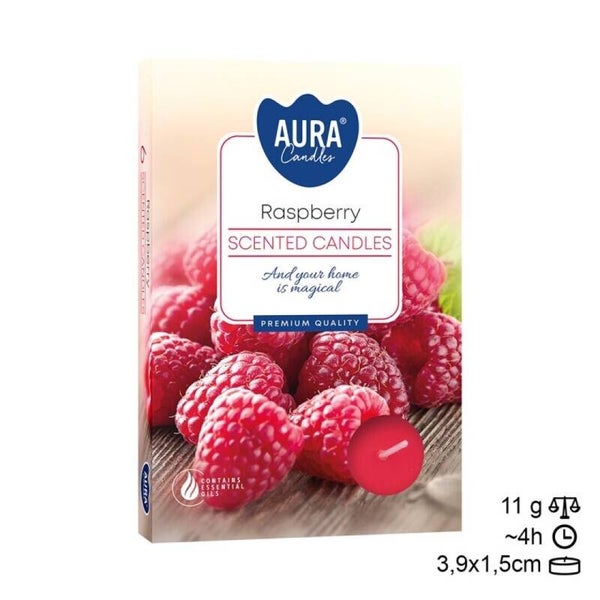 Bougie kaars Tea Light 6 Frutos fruit geur. (24 unid)