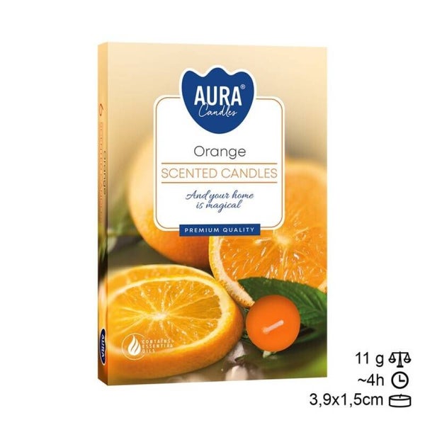 Bougie kaars Tea Light 6 Frutos fruit geur. (24 unid)