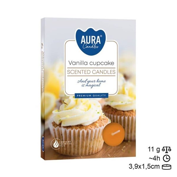 Bougie kaars Tea Light 6 Frutos fruit geur. (24 unid)
