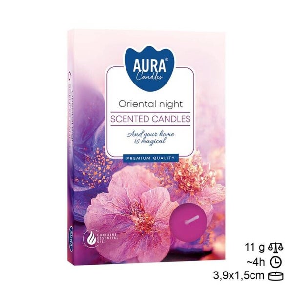 Bougie kaars Tea Light 6 Frutos fruit geur. (24 unid)