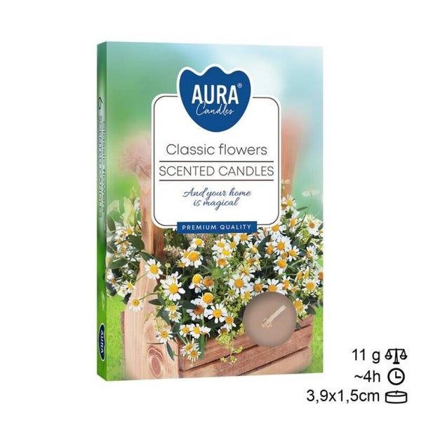 Bougie kaars Tea Light 6 Frutos fruit geur. (24 unid)