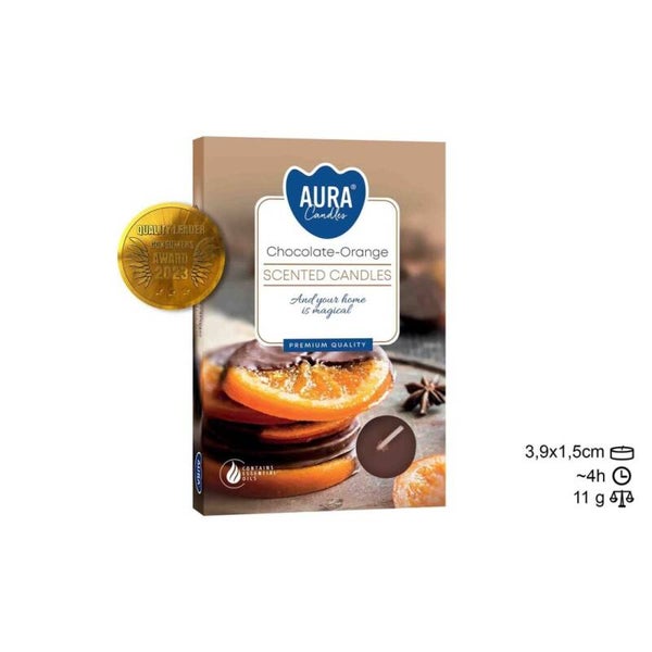 Bougie kaars Tea Light 6 Frutos fruit geur. (24 unid)
