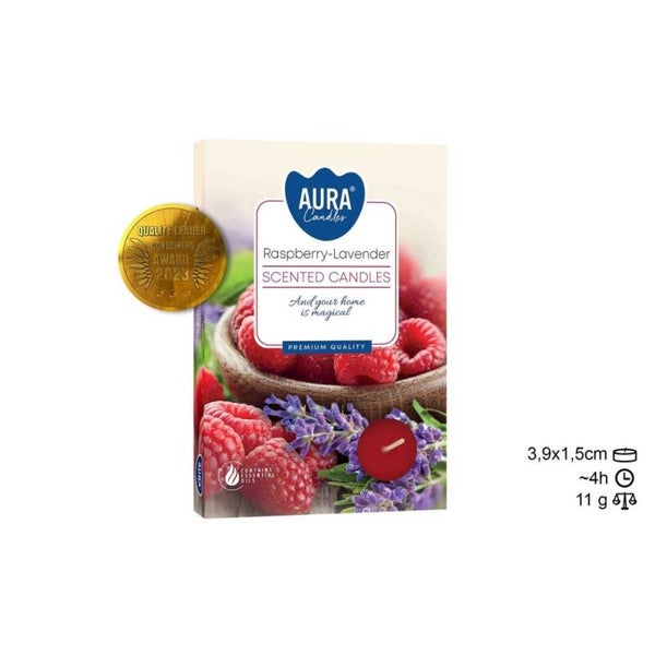 Bougie kaars Tea Light 6 Frutos fruit geur. (24 unid)