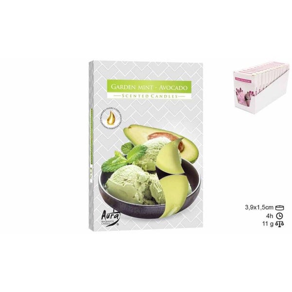 Bougie kaars Tea Light 6 Frutos fruit geur. (24 unid)