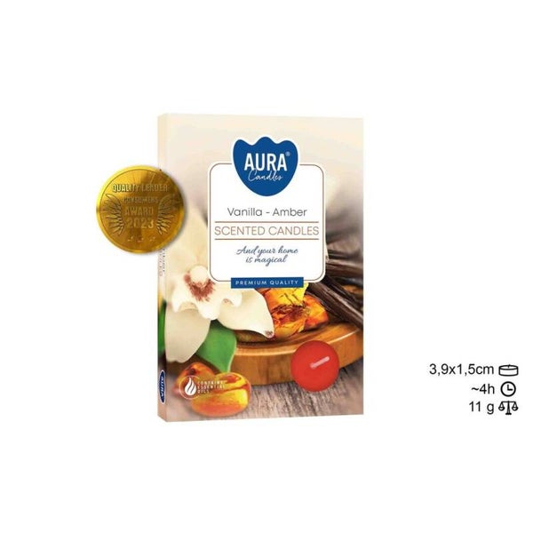 Bougie kaars Tea Light 6 Frutos fruit geur. (24 unid)