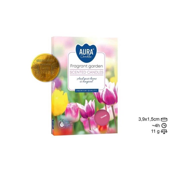 Bougie kaars Tea Light 6 Frutos fruit geur. (24 unid)