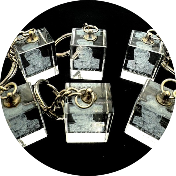 Kristal Elvis Sleutelhanger Set – (6 Stuks)
