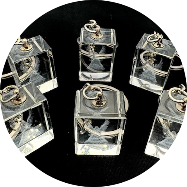 Kristal engel Sleutelhanger Set – (6 Stuks)